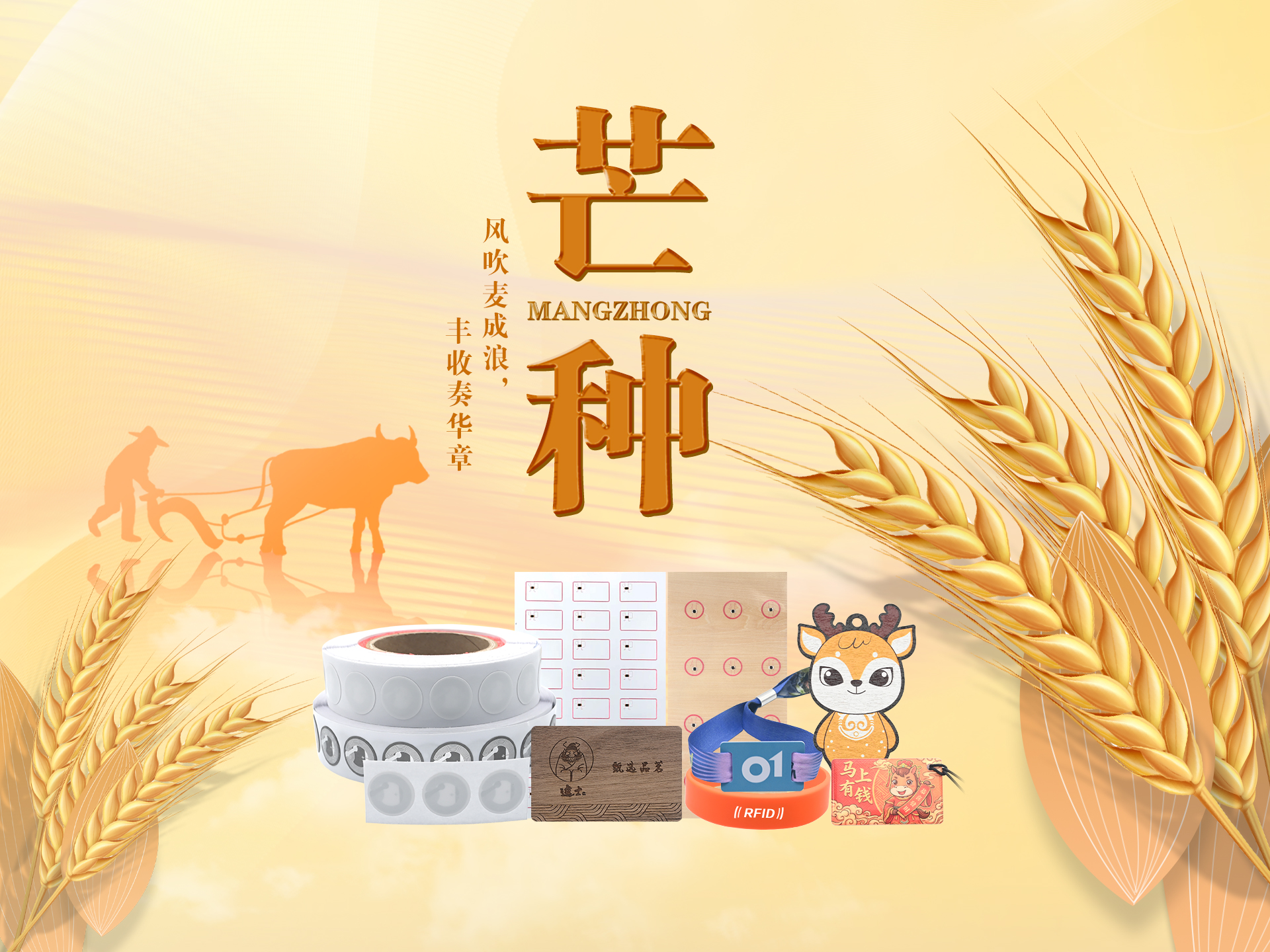 芒種耕耘正當(dāng)時(shí)｜卡立方集團(tuán)雙基地精工智造，RFID智能卡木卡硅膠腕帶NFC標(biāo)簽賦能萬(wàn)物互聯(lián)數(shù)字化